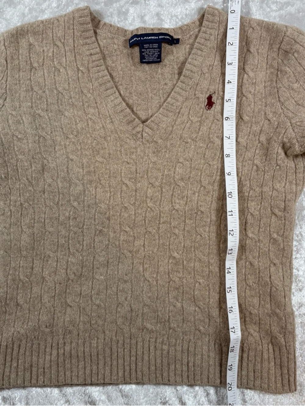 Ralph Lauren Sport Women’s Large Knitted V-Neck - Picture 6 of 7